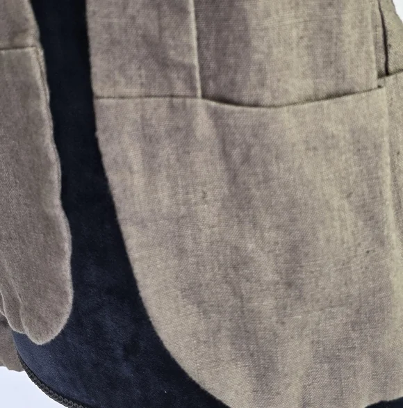 Young Fabulous & Broke women S blazer 100% linen open front pockets olive, lined - Picture 4 of 9